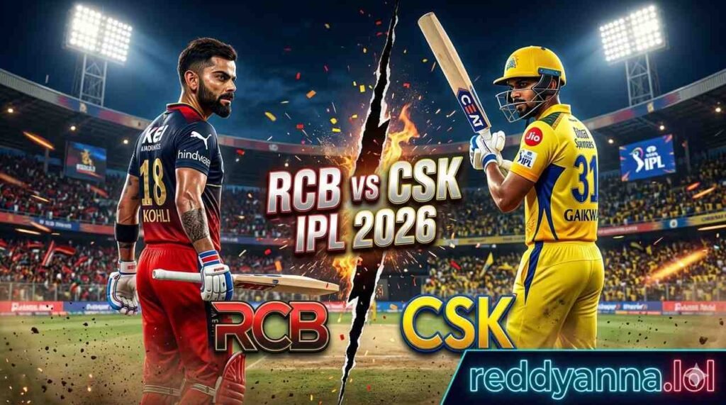 RCB vs CSK IPL 2026 Prediction Reddy Anna