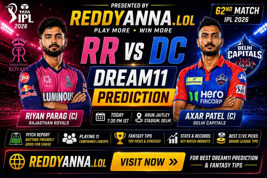 DC vs RR Dream11 prediction