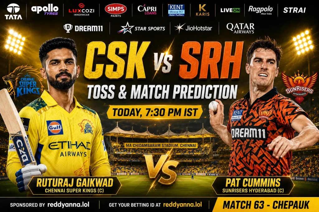 CSK vs SRH toss prediction