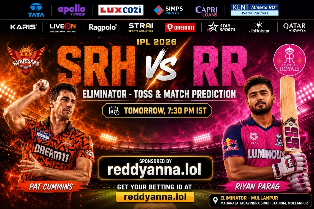 SRH vs RR toss prediction