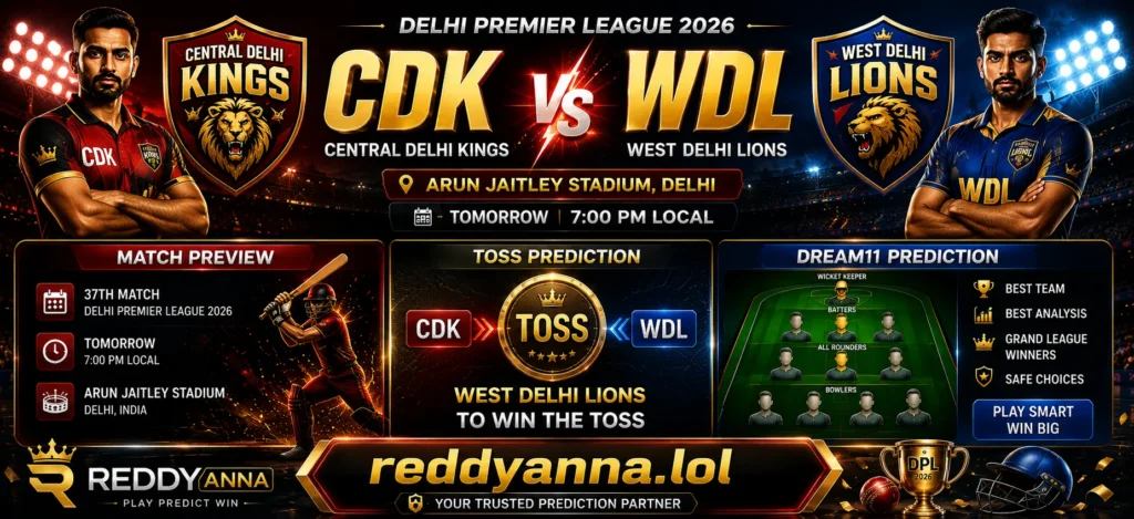 CDK vs WDL 37th Match Prediction