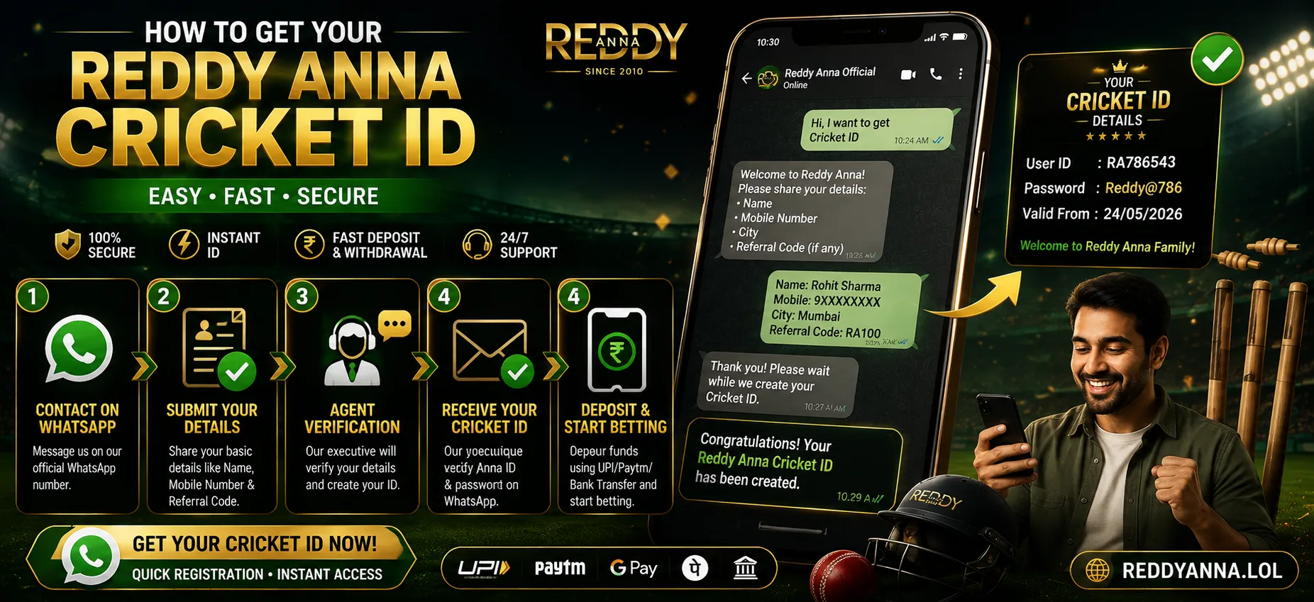 How to Get Reddy Anna Cricket ID - Step by Step Guide