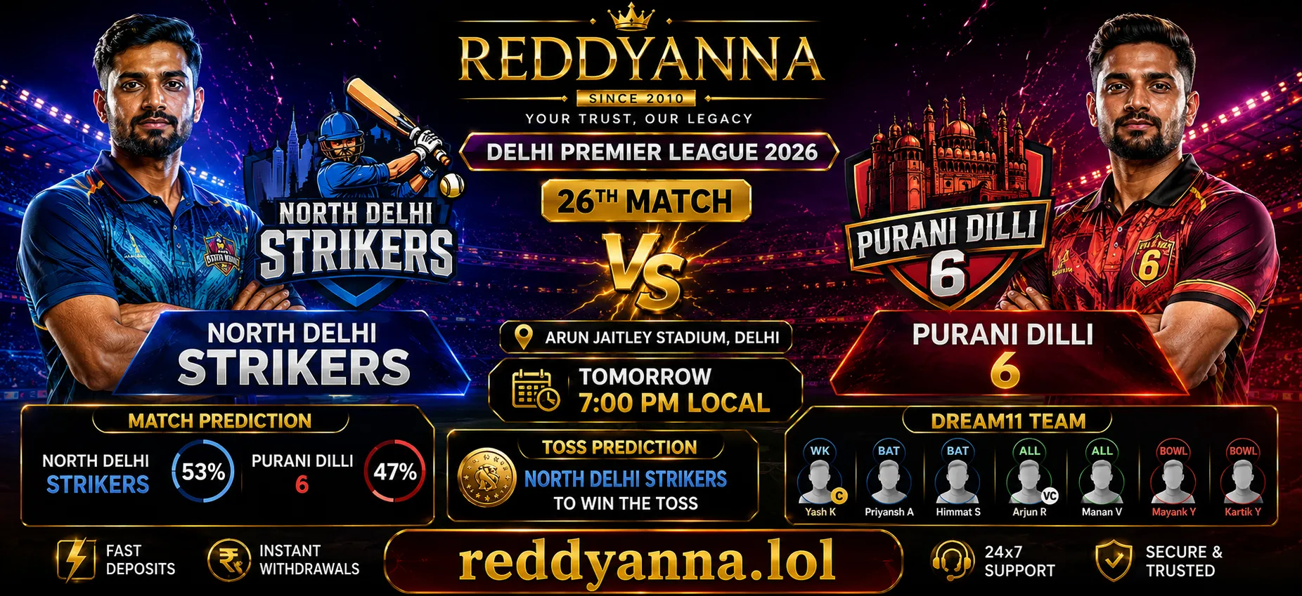 NDS vs PD match prediction Delhi Premier League 2026