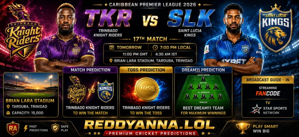 TKR vs SLK 17th Match Prediction