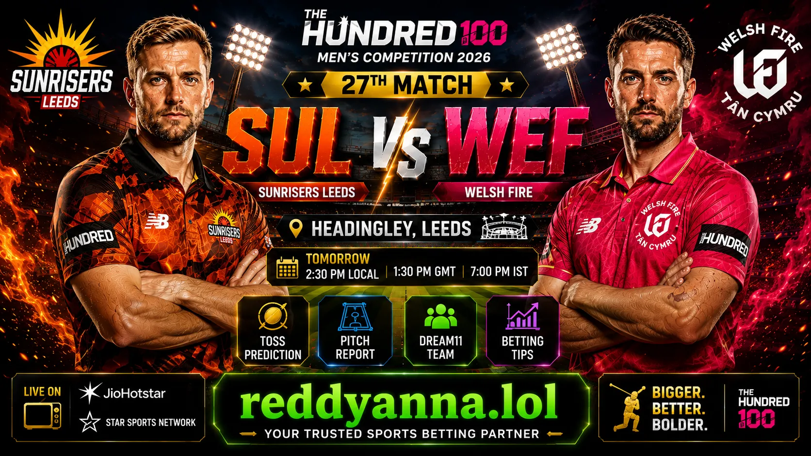SUL vs WEF match prediction The Hundred 2026