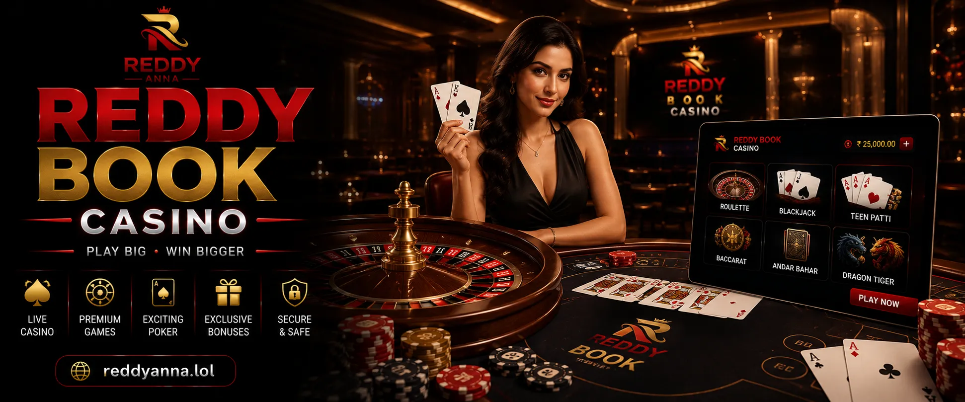 Reddy Book Casino - Live Dealer Games