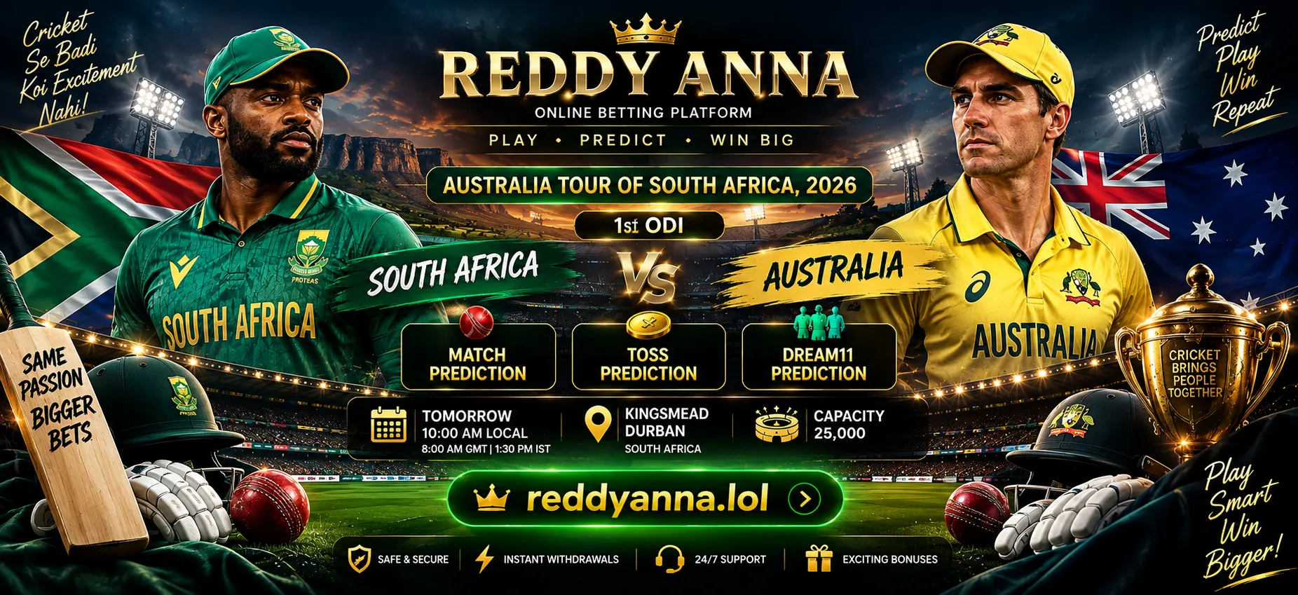 RSA vs AUS 1st ODI match prediction Australia tour of South Africa 2026