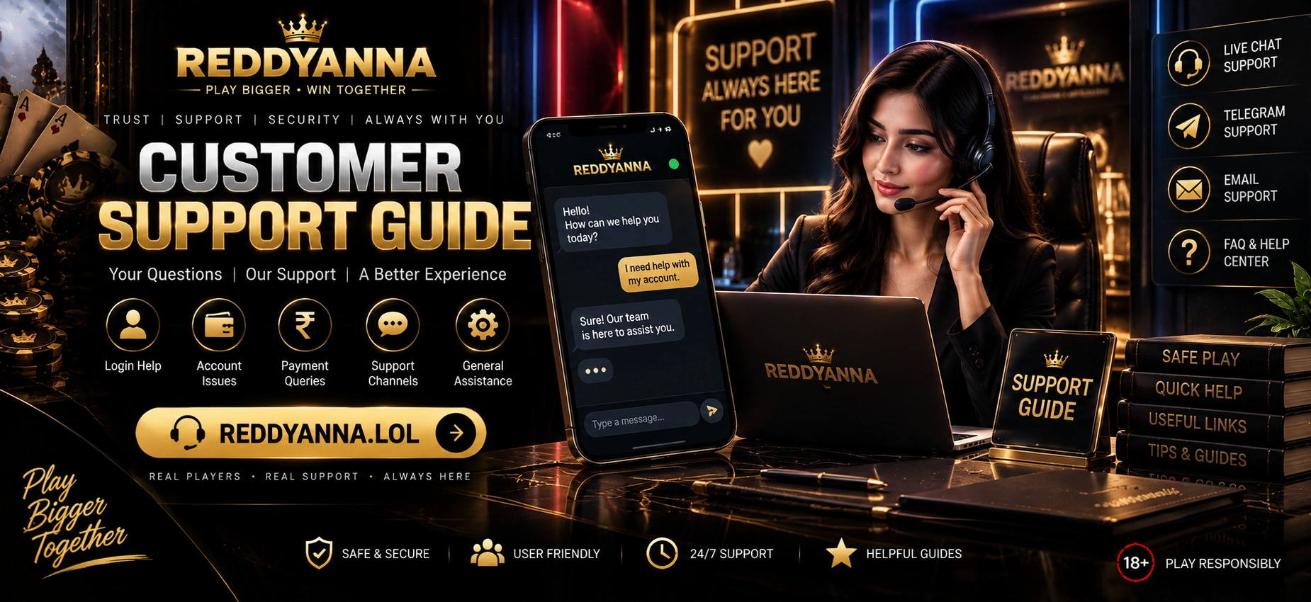 Reddyanna Customer Support Guide - 24/7 Help & Assistance